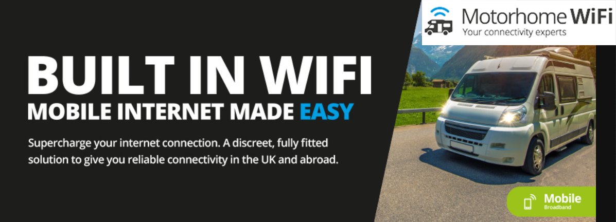 Motorhome WIFI 4G Smart Compact
4G Antenna with 4G Router & Dock top banner